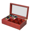 Elegant Handcrafted Wooden Tea Gift Box with Dividers