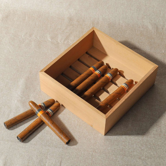 Premium Wooden Cigar Box with Humidor and Accessories