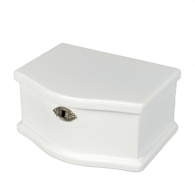 Personalized White High-Quality Music and Storage Wooden Jewelry Music Box Luxury Custom Ballet Girl Spinning Wind up Music Box