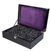 Zhihe 2025 New Product Large Premium Wooden Box Smooth Stash Box with Hinged Lid Wooden Box with Lock and Key