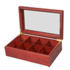 Elegant Handcrafted Wooden Tea Gift Box with Dividers