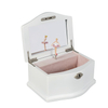 Personalized White High-Quality Music and Storage Wooden Jewelry Music Box Luxury Custom Ballet Girl Spinning Wind up Music Box