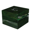 Exquisite Green Lacquer Single Wooden Rectangular Button Lock Watch Box Rolex Watch Luxury Piano Paint Finish