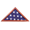 Wholesale Custom Large Wooden America Flag Box Display Case National Storage Us Banner Stand Triangle Shape Home Gift Timber
