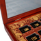 Wholesale Custom Luxury Rubberwood Velvet Interior Commemorative Coin Wood Display Box