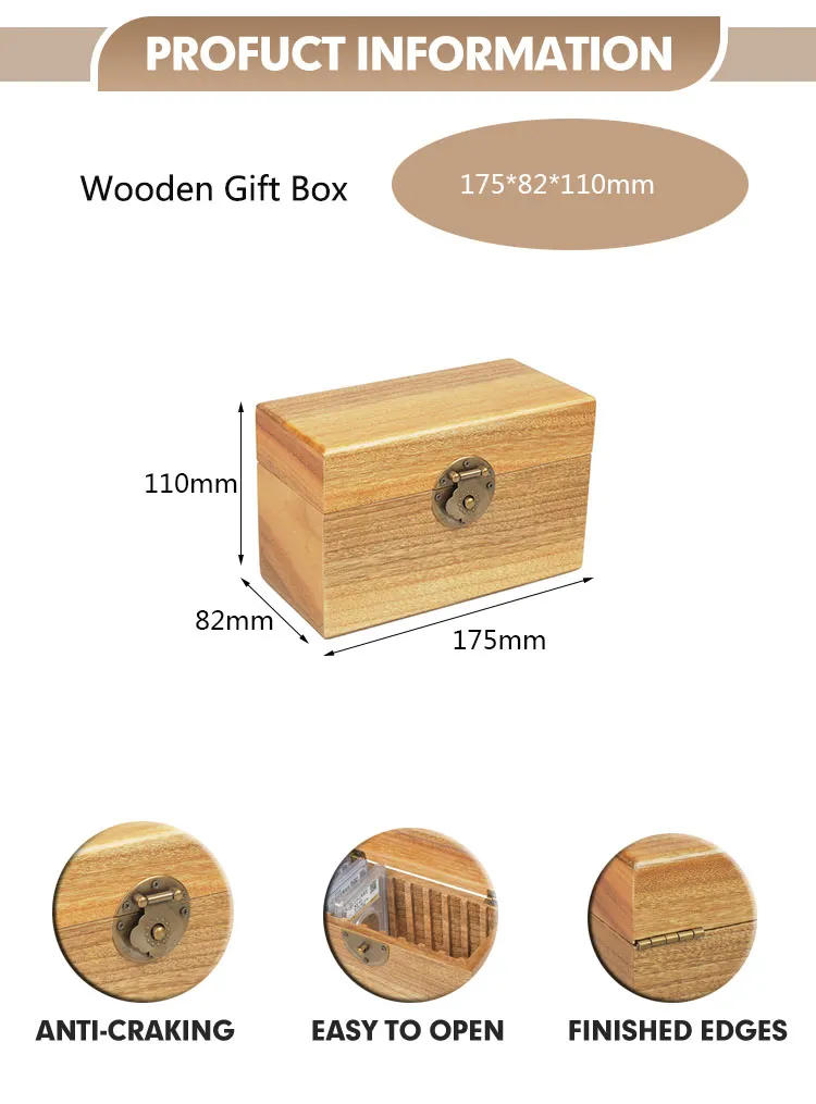 Custom Luxury Wooden Coin Display Box with Velvet Lining