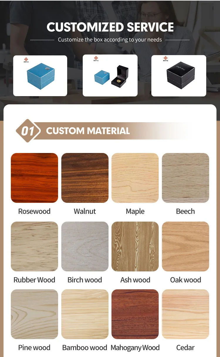 Factorary Price High Quality Custom Small Wooden Jewelry Box Cufflinks &amp; Trinket Gift Storage Packaging Box