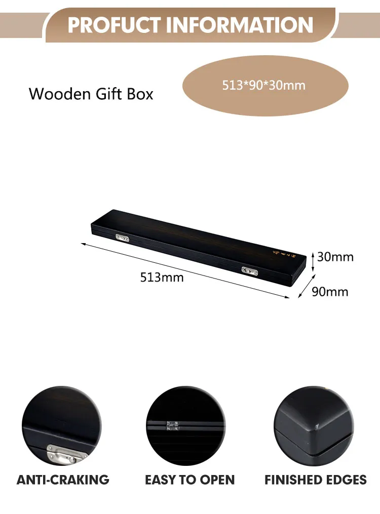 High-Grade Black Exquisite Wooden Fishing Gear Accessories Buoy Sub Line Box Fishing Tool Storage Box