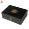 High Quality Magnetic Gift Box Black Luxury Wooden Credit Card Box Insert VIP Credit Business Card Packaging Box