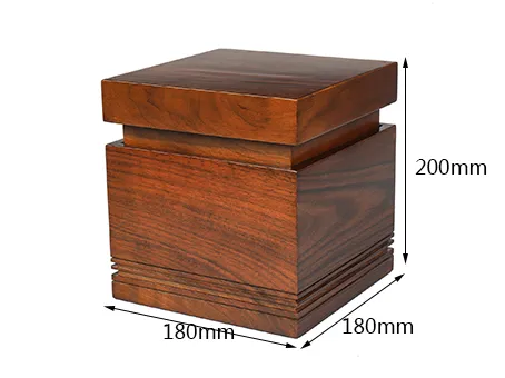 Wholesale Luxury Modern Rectangle MDF Pet Caskets Wood Dog Funeral Supplies Ash Urns for Memorial Occasions