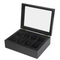Elegant Wooden Watch Display Case with Acrylic Lid and 8 Dividers