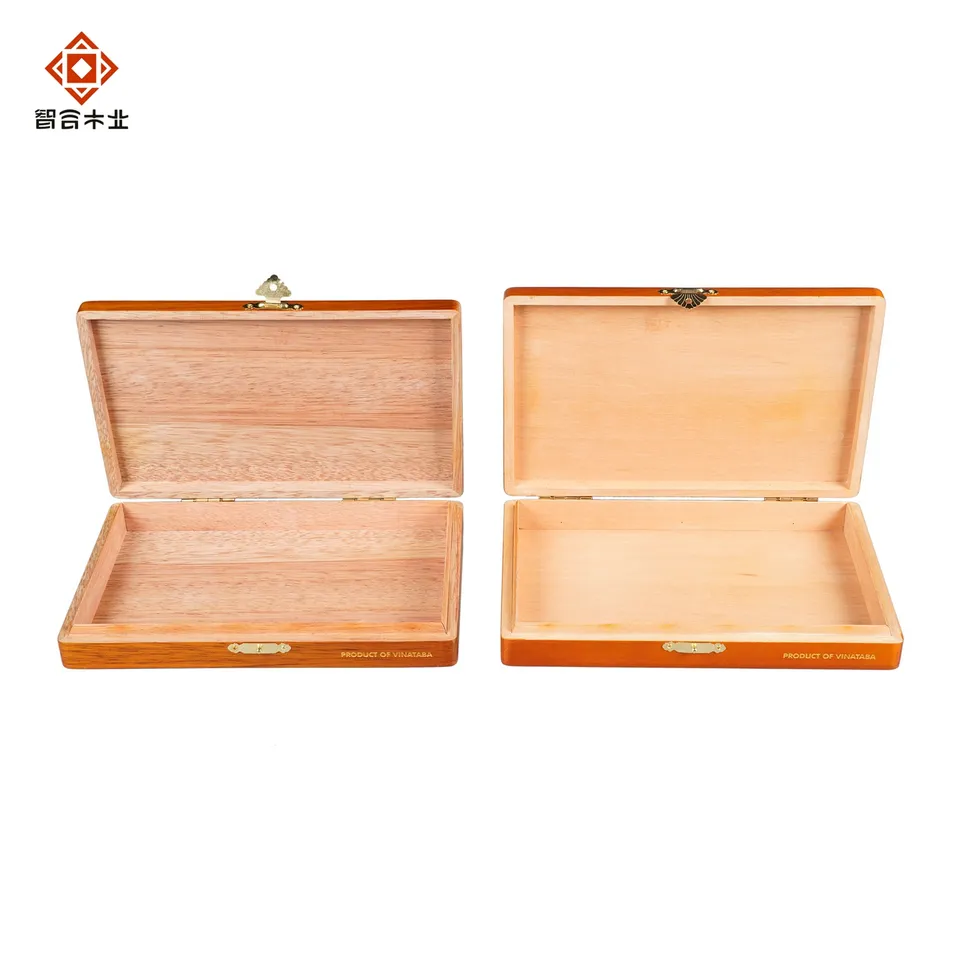 Wholesale Factorary Price Eco - Friendly Paint Custom Laser Logo Cedar Mahogany Wood Cigar Box