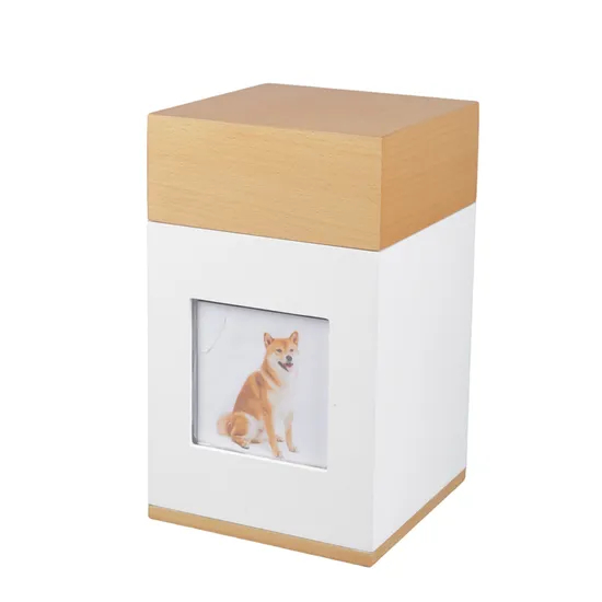 Zhihe Wholesale Funeral Supplies Wooden Animal Pet Urn Funeral Memorial Urn Cremation Unique Reference