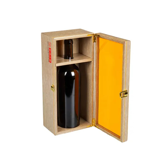 Factory Price Wholesale Custom Laser Logo Single Wooden Wine Gift Box Guangdong Wine Box for Gift