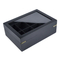 Factory Wholesale Acrylic Lid Black 8 Compartments Rectangle Custom Wooden Tea Packing Boxes