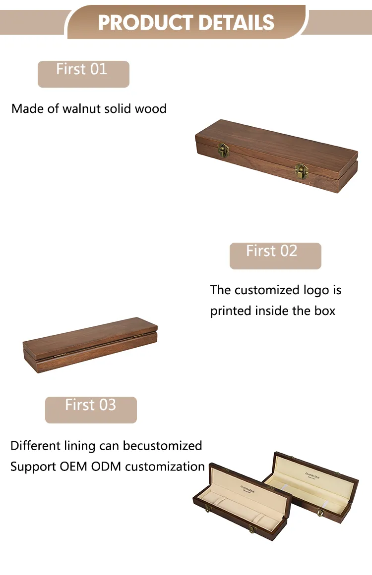 Wholesale Solid Wood Storage Watch Box Luxury Pensonalized Wooden Watch Packaging Case