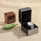 Luxury Custom Logo Single Watch Storage Organizer Box Premium Black Lacquer Wooden Watch Display Case with PU Leather Pillow
