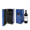 Luxury Handmade Eco-Friendly Blue High Gloss Paint Custom Logo MDF Material Guangdong Origin Square Shape Single Wine Box