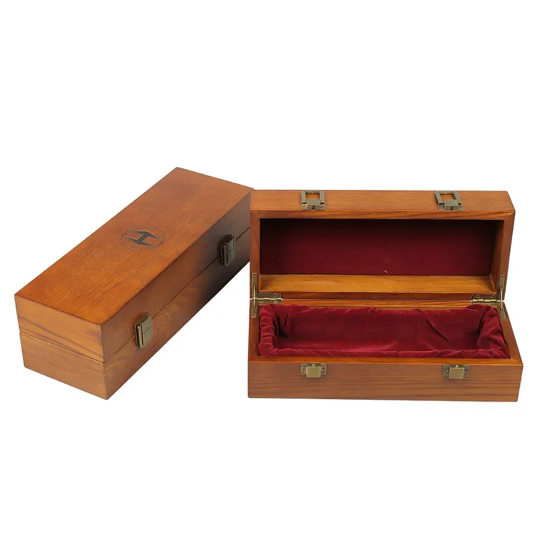 Elegant Wooden Jewelry Storage Box with Locking Lid