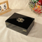 High Gloss Customized Logo Wooden Credit Card Box with Drawer Black High Gloss Wood Storage Gift Box Luxury Gift Boxes