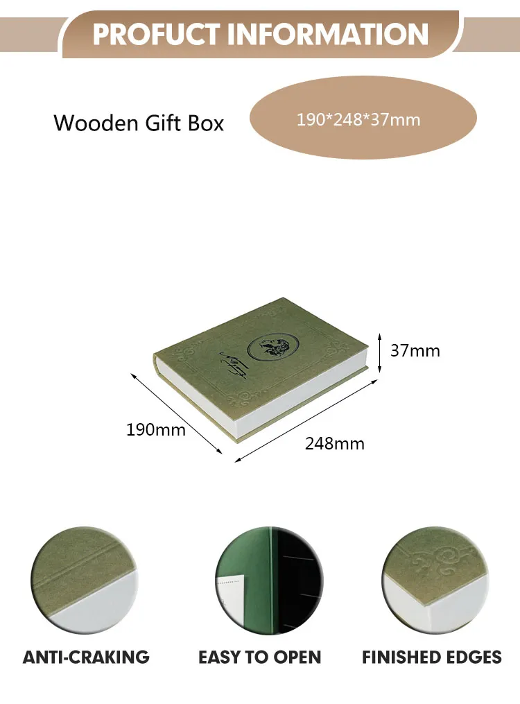 Custom Logo Commemorative Coin Display Box with Paper Book Design