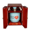 Custom Luxury Red Large Single Bottle Packaging Wooden Wine Box with Rope Handle