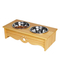 Wholesale Customzied Universal Pet Dining Table Bamboo Cat Bowl Rack with Elevated Wooden Food Storage for Feeder & Bowls