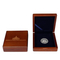 Elegant Antique Brown Round Coin Gift Box for Collectors