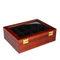 Premium Solid Wood Automatic Mechanical Watch Winder Storage Packaging Box Wooden Watch Box Organizer with Glass Lid Wooden Watch Case with Drawer
