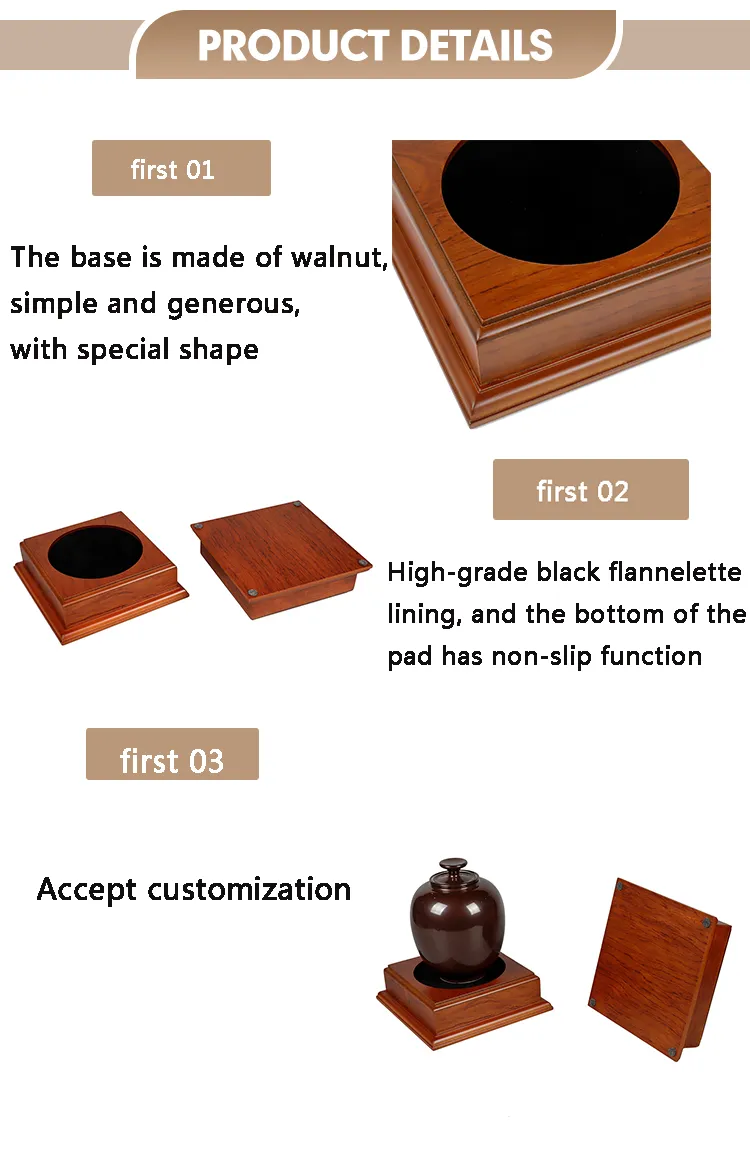 Hot Sale Urn for Human Ashes Adult Funeral Supplies Human Cremation for Ashes Wooden Urns Made of Poplar Wood