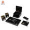 Luxury Custom High Gloss Piano Lacquer Metal Word Logo Edge Outline in Gold Wooden Hotel Room Bathroom Supplies Amenities Set