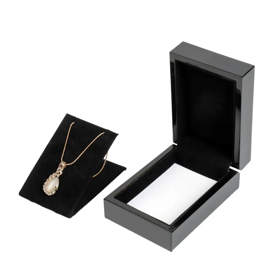 Custom Wooden Luxury Jewelry Boxes Necklace Cases Jewelry Packaging Box with Logo
