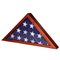 Wholesale Custom Large Wooden America Flag Box Display Case National Storage Us Banner Stand Triangle Shape Home Gift Timber