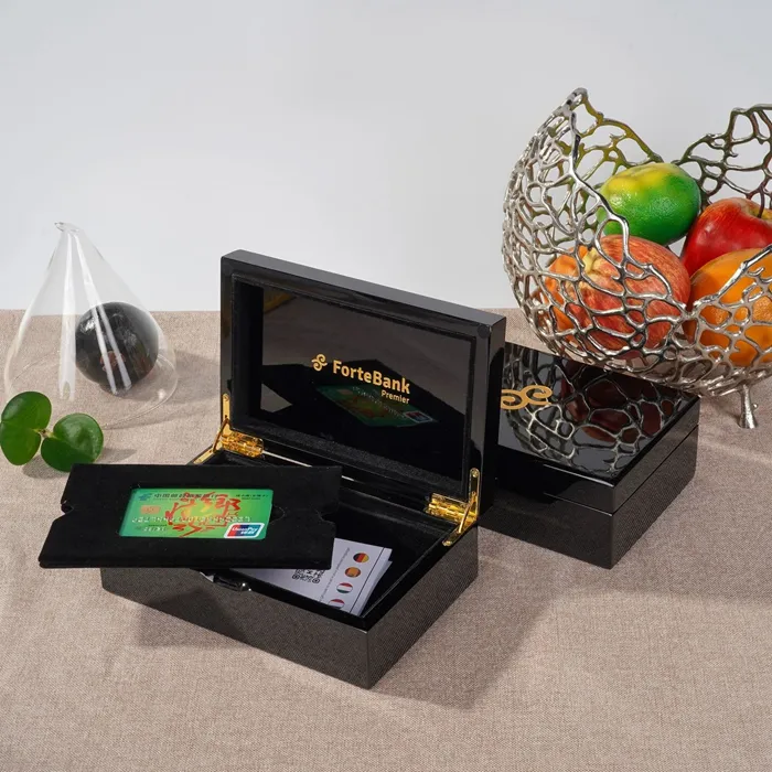 Premium Custom Wooden Gift Case for Business Credit Cards