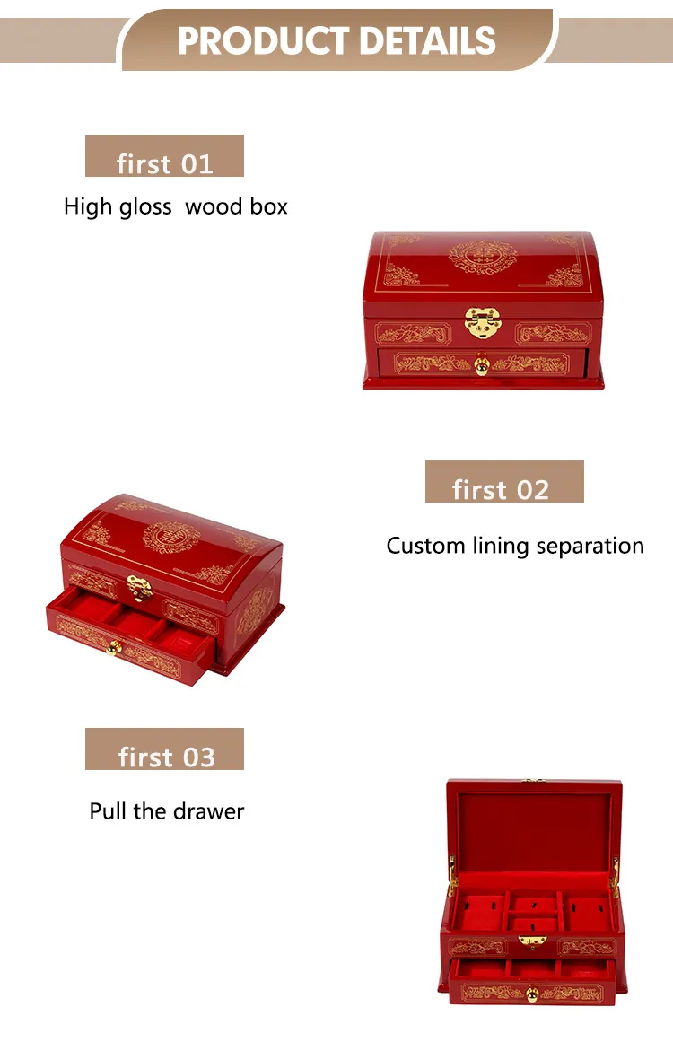 Handcrafted Luxury Wooden Jewelry Box with Custom Logo