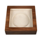 Premium Square Coin Packaging Box with Elegant Walnut Finish