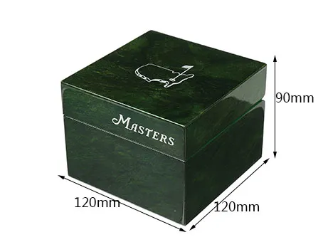 Elegant Green Lacquer Wooden Watch Display Box for Storage