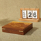 Personalized Walnut Wood Travel Medicine Box with 6 Compartments