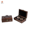 Factory Handmade PU Leather Handle Gift Packaging Custom Logo Rubber Wood Small Gift Box
