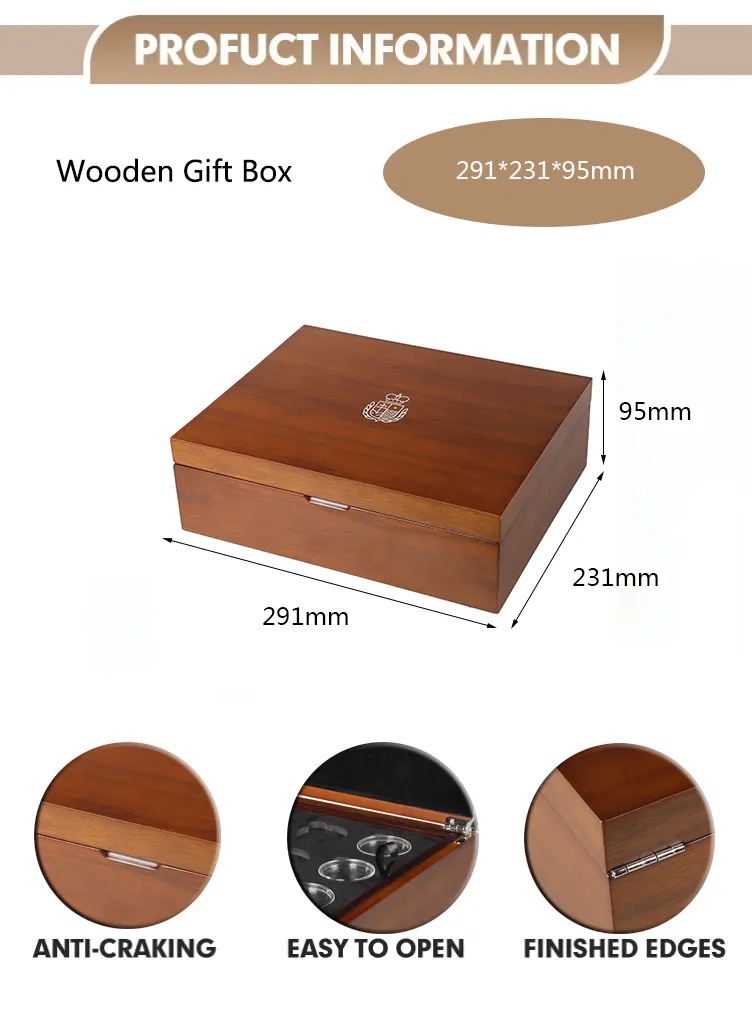 Luxury Custom Logo Coin Storage Box with Removable Trays