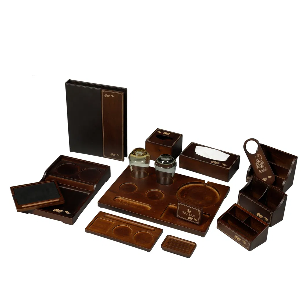 Luxury Oak Wood Hotel Guestroom Equipment Set for High-End Hospitality