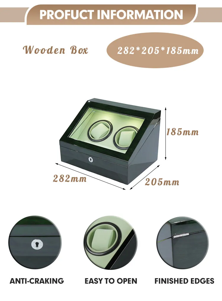 2025 New Products Wooden Watch Winder Display Case Elegant Wooden Watch Box and Packing Box