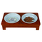 Elegant Adjustable Wooden Dog Feeding Station with Steel Bowls
