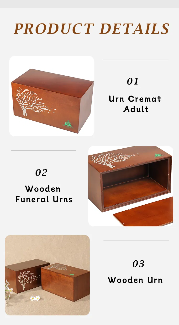 Zhihe Wholesale Factory Price Pet Caskets &amp; Urns Cremation Urns for Human Ashes and Adult Premium Quality Pet Coffins