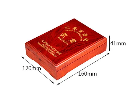 Luxury Rosewood Custom Laser Logo Single Badge Packaging Wooden Coin Box