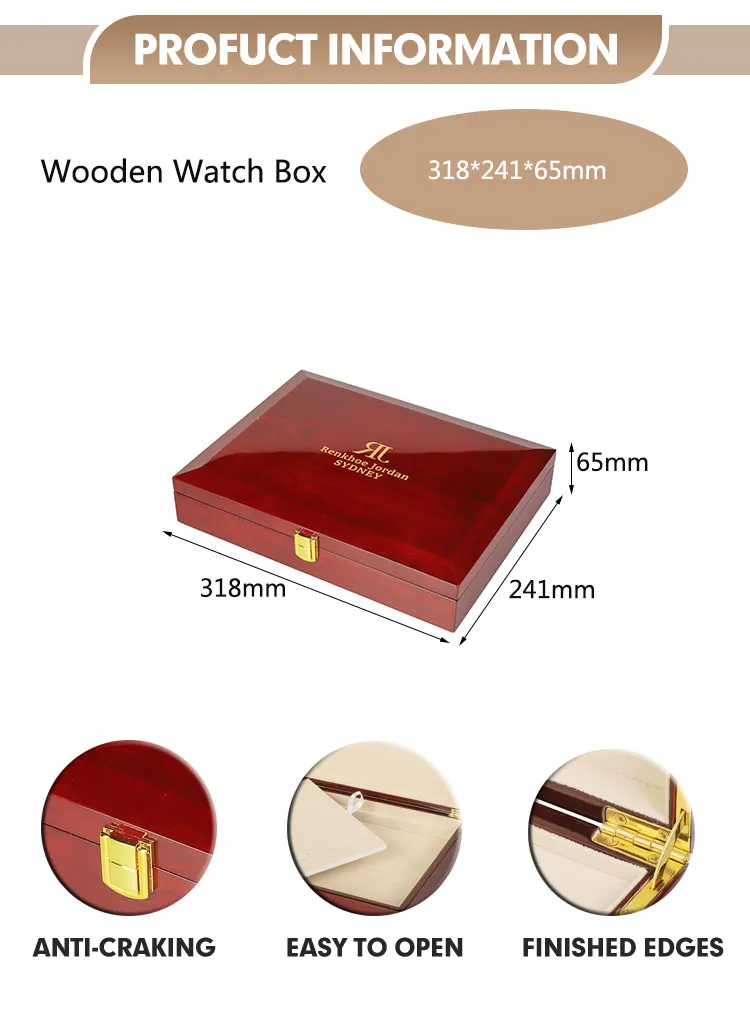High-End Wooden Gift Luxury Storage Box Lacquered Wood Wooden Jewelry Gift Box Cufflinks Box