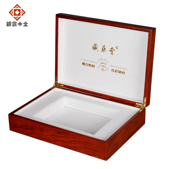 High Quality Factory Customized MDF Luxury Red Health Care Product Packaging Gift Wooden Box