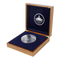 Wholesale Natural Wood Walnut Custom Logo Wooden Coin Storage Box with Hinges