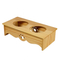 Factory Price Wood Cat Dog Bowl Rack Customized High-End Wooden Pet Dining Stand Tables