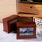Factory Outlet Hi-Q Low Price Wooden Pet Ashes Box Cremation Urns Funeral Supply Memorial Box with Photo Frame for Cat or Dog